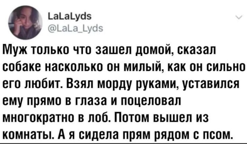 11. Вся разница в том, что пёс его действительно любит