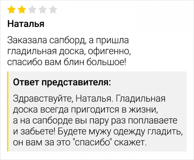 Подборка забавных отзывов с просторов Сети