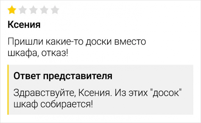 Подборка забавных отзывов с просторов Сети